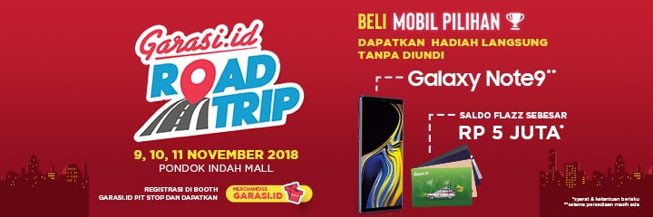 Besok Garasi.id Road Trip Kasih Hadiah Langsung Galaxy Note 9 dan Flazz Card 5 Juta Event Garasi.id